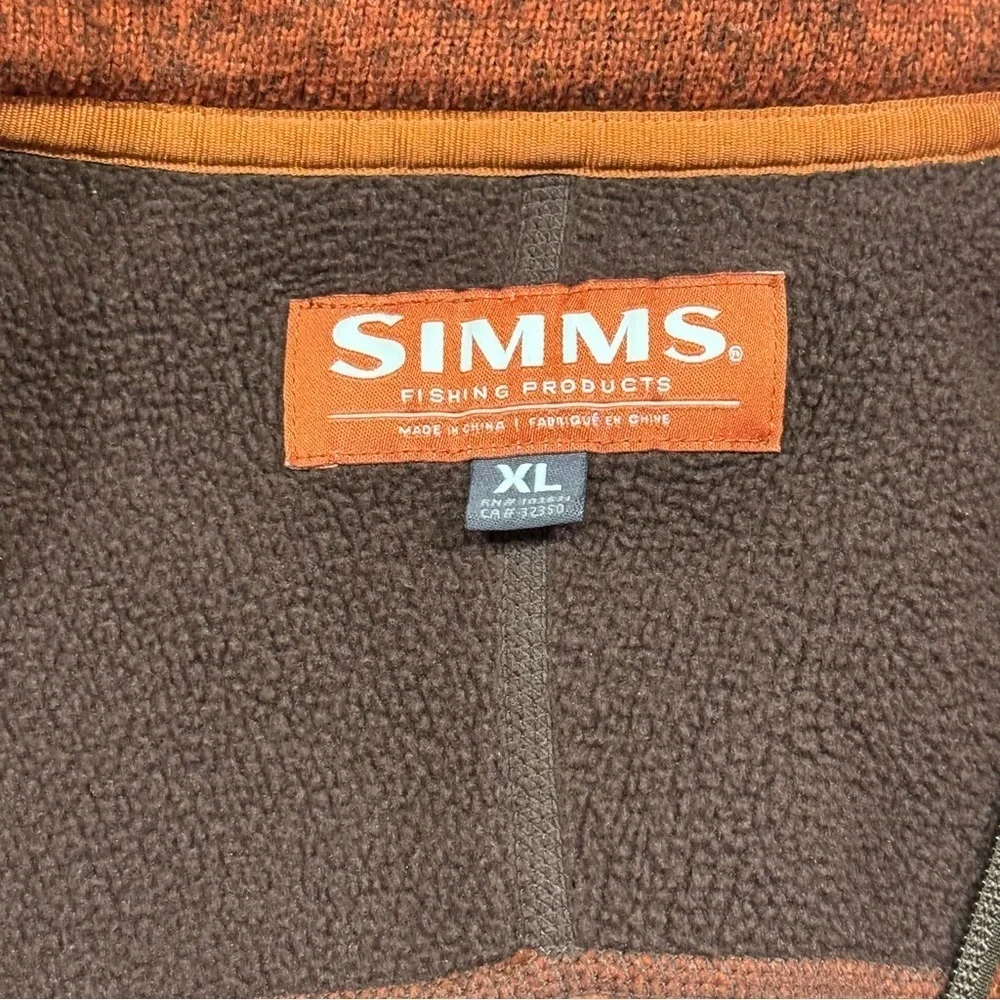 Simms XL Forest Rivershed 1/4 Zip Fleece Sweater Outdoor Fishing Hiking *READ*